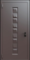 Входная термодверь с металлофиленкой и порошковым окрашиванием RAL 8019 (тип №7)